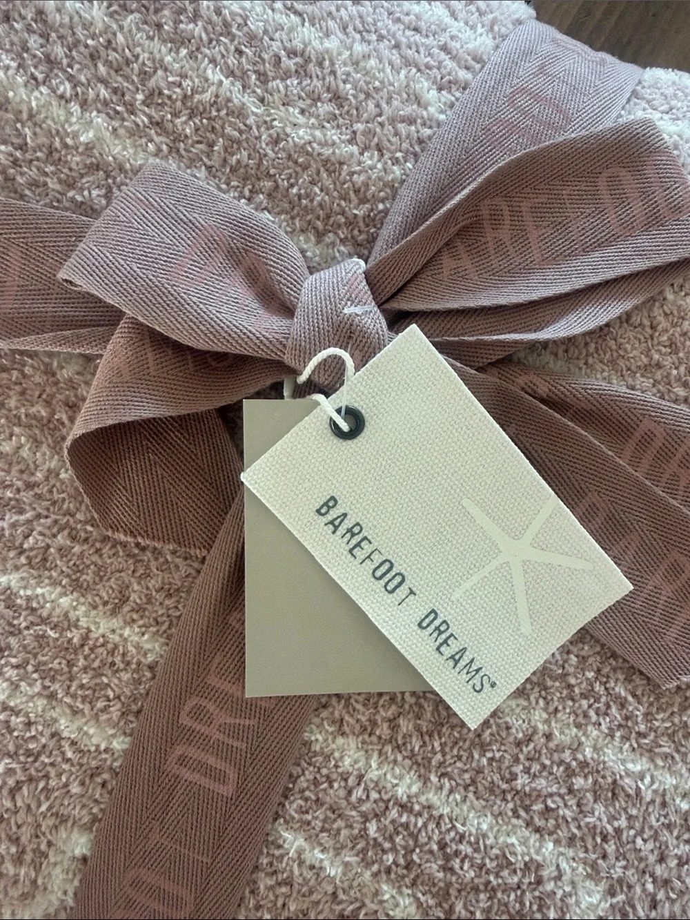 Barefoot Dreams Blush Textured Throw Blanket